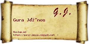 Gura János névjegykártya